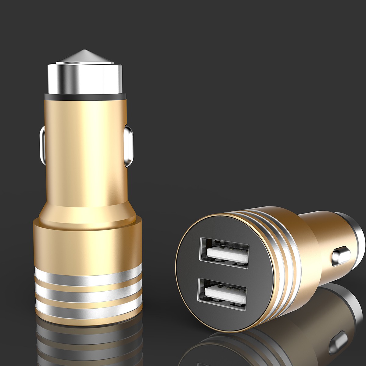 Dual USB Metal Car Charger