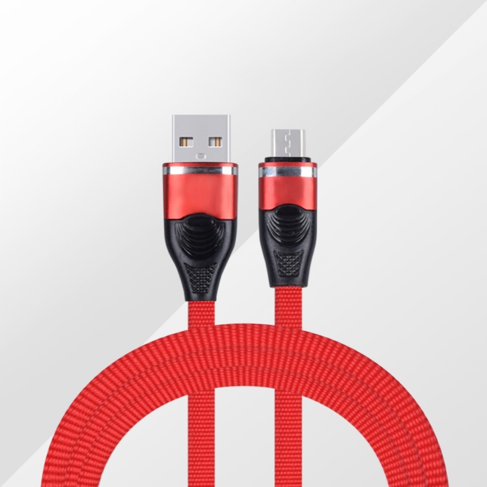 Elbow cloth braided Micro data cable