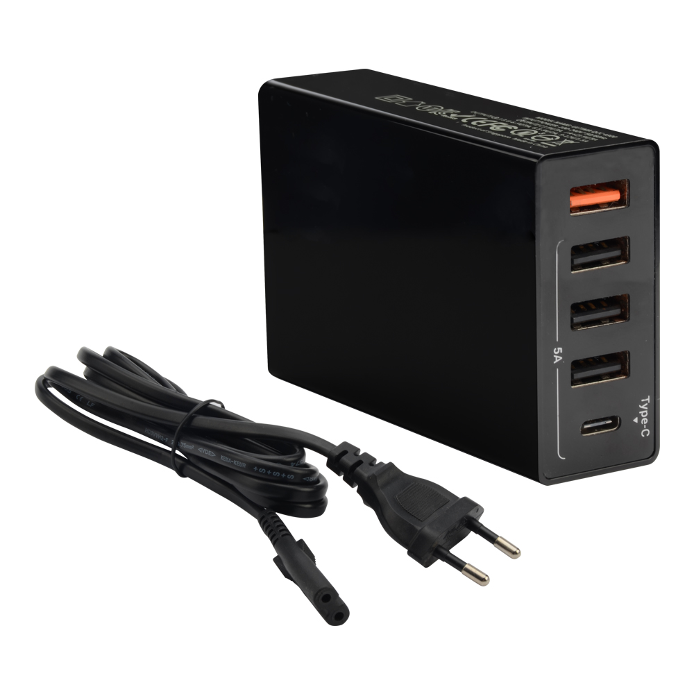 TC-TP05--5 ports wall charger with CE,Rohs,KC,CB certifications(图1)