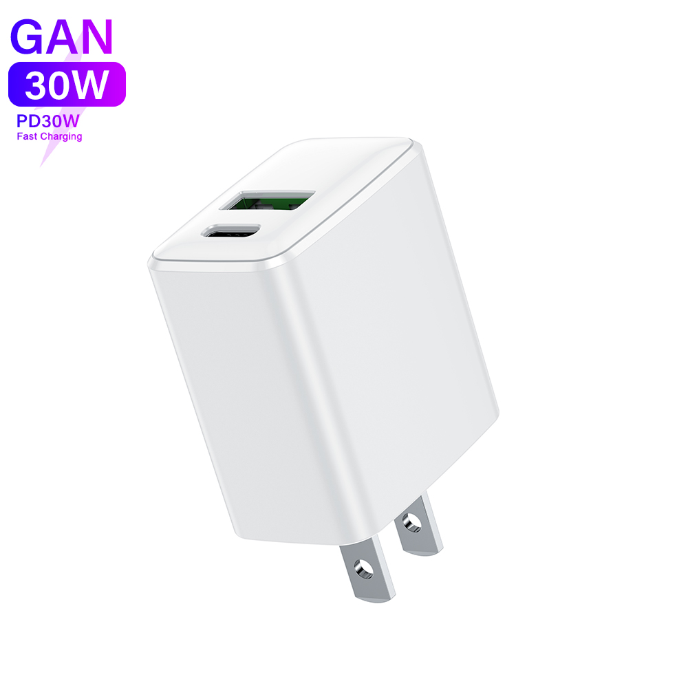 USB-C Wall Charger, 30W Durable Dual Port QC+PD 3.0 Power Adapter, Double Fast Plug Charging Block for iPhone 14/14 Pro/13/15/15 Pro/Pro Max/Plus, XS/XR/X, Watch Series 8/7 Cube(White)(图2) 3.jpg