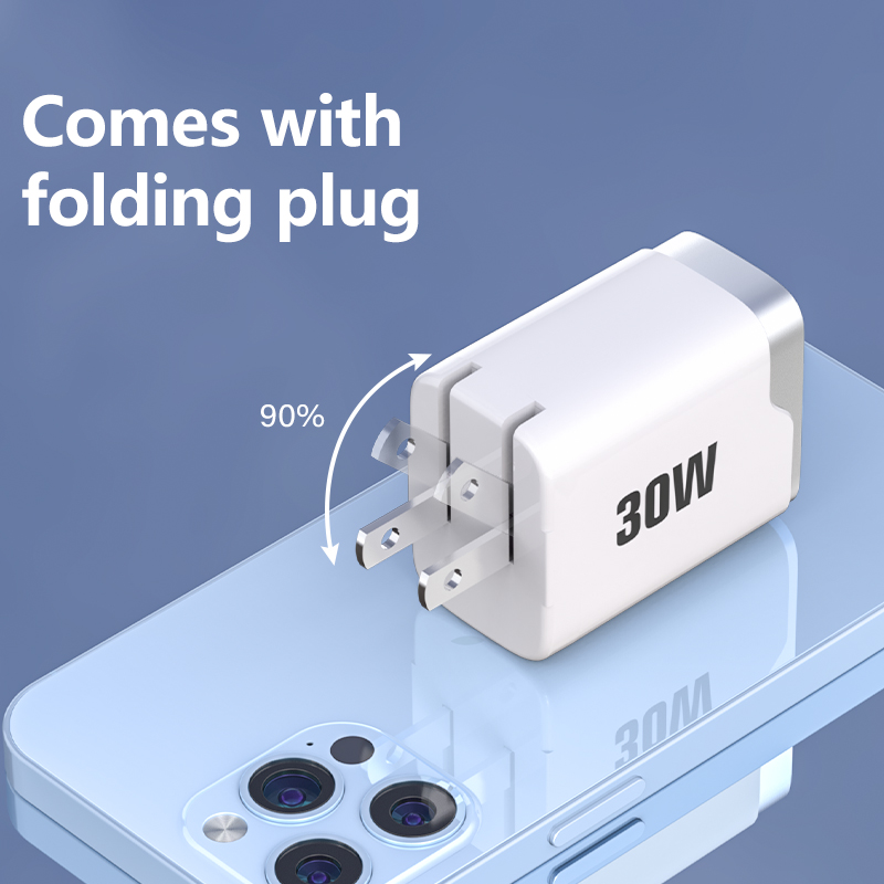 USB-C Wall Charger, 20W Durable Dual Port QC+PD 3.0 Power Adapter, Double Fast Plug Charging Block for iPhone 14/14 Pro/13/15/15 Pro/Pro Max/Plus, XS/XR/X, Watch Series 8/7 Cube(White)(图4) 3.jpg