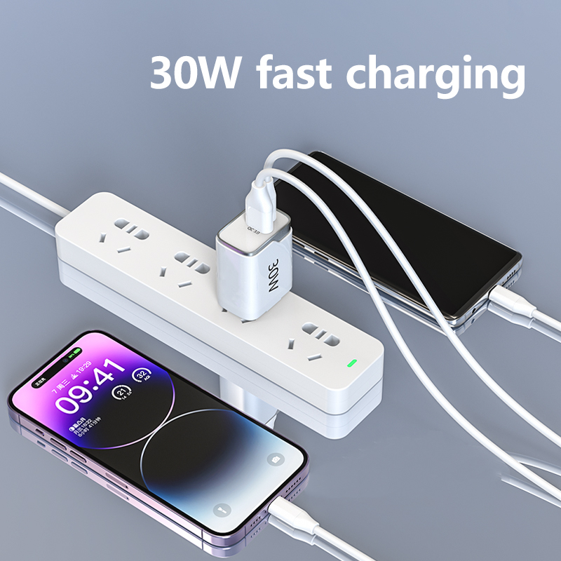 USB-C Wall Charger, 20W Durable Dual Port QC+PD 3.0 Power Adapter, Double Fast Plug Charging Block for iPhone 14/14 Pro/13/15/15 Pro/Pro Max/Plus, XS/XR/X, Watch Series 8/7 Cube(White)(图3) 5.jpg