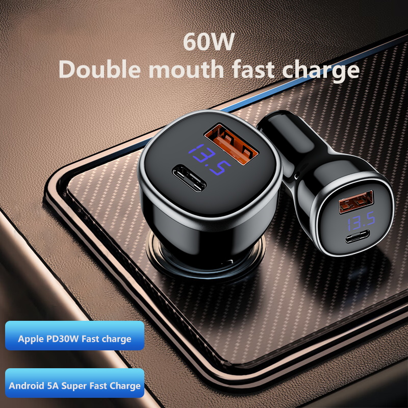 SUNDA 51W USB C Fast Car Charger,2-Ports Car Charger Adapter, Compatible with iPhone15/14 Pro/Max/iPhone13/Galaxy/SamsungS23, Dual USB-A 18W QC3.0 for Android(图6) 主1_看图王.jpg