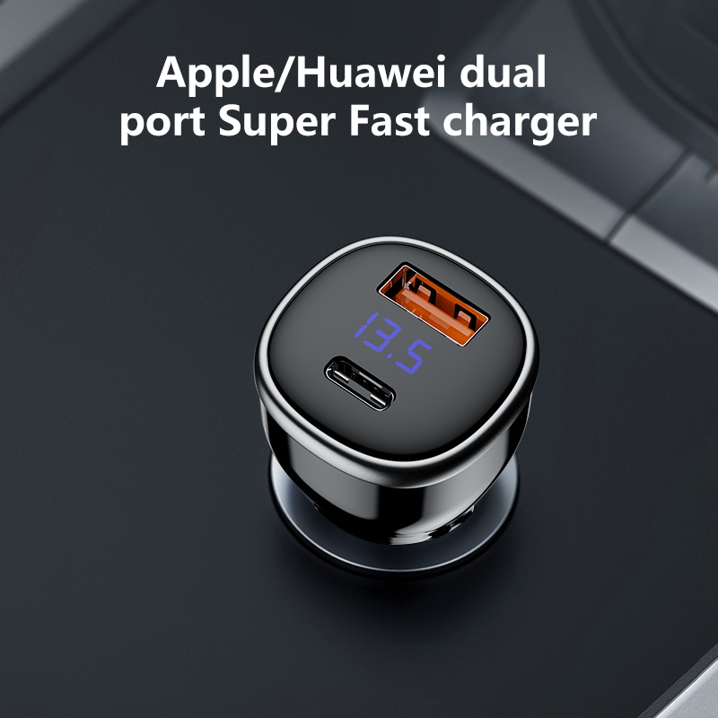 SUNDA 51W USB C Fast Car Charger,2-Ports Car Charger Adapter, Compatible with iPhone15/14 Pro/Max/iPhone13/Galaxy/SamsungS23, Dual USB-A 18W QC3.0 for Android(图4) 主3_看图王.jpg