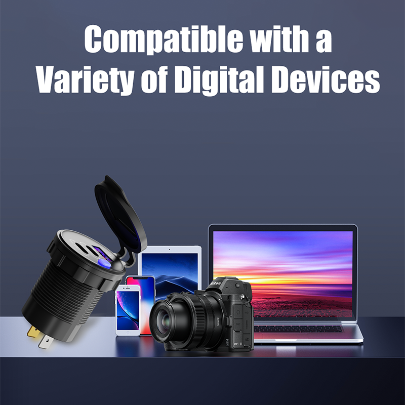 Motorcycle USB Quick Charge 3.0 Type-c PD Dual USB Port Kit(图8) 6.png