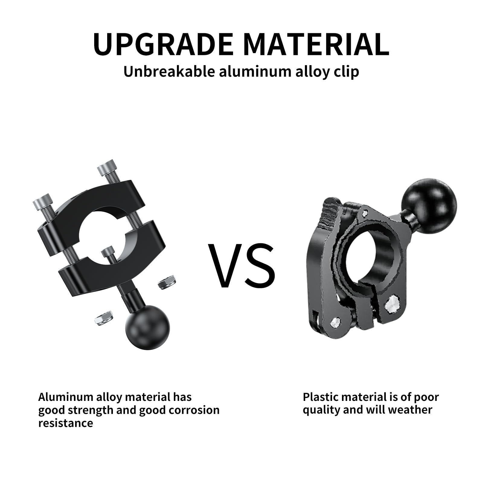 SUNDAREE Motorcycle Phone Waterproof Bag with Aluminum Mirror Mount HolderClamp, 360° Rotating Motorcycle Phone Holder for iPhone 15 Pro Max/Plus, 14 ProMax, and More 4.7" to 6.8"Smartphones(图7) 4.jpg