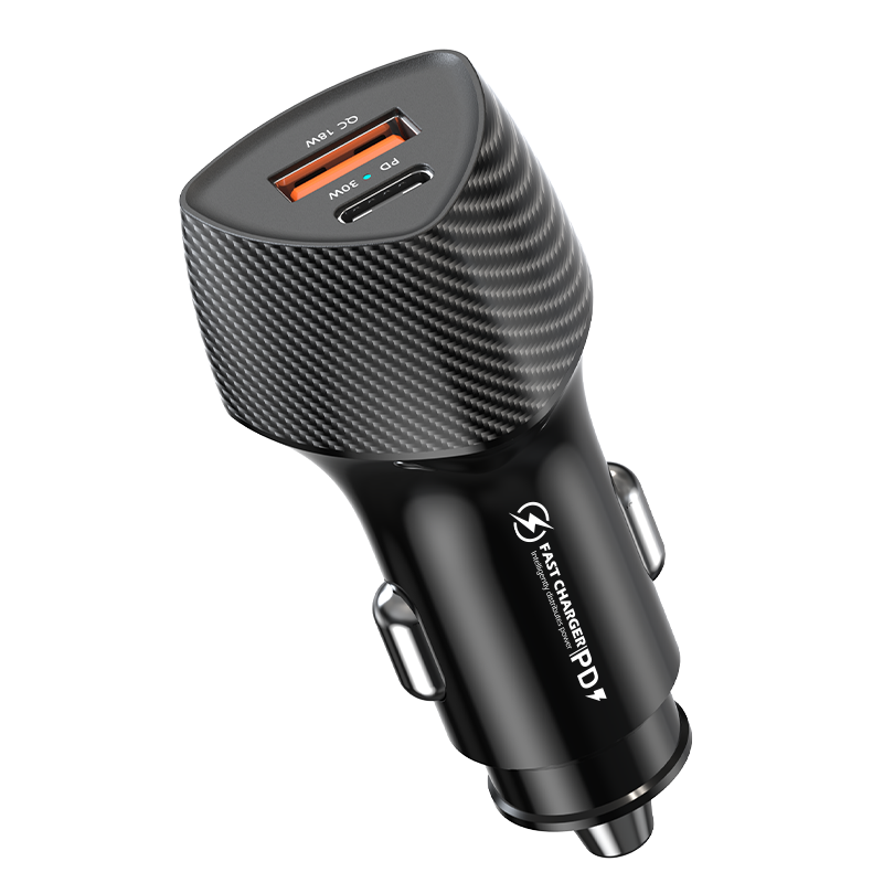 48W 2-Port Fast Charging Adapter with PD&QC3.0 USB C Car Charger Quick PD Charger for phone